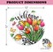Summer Tulip Flowers Front Door Sign, Floral Butterfly Mason Jar Wood Door Hanger Outdoor Outside Porch Decor, Seasonal Farmhouse Wooden Wreath Indoor Wall Hanging Decoration